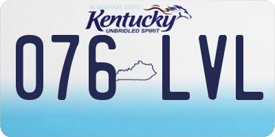 KY license plate 076LVL