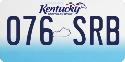 KY license plate 076SRB