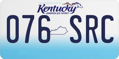 KY license plate 076SRC