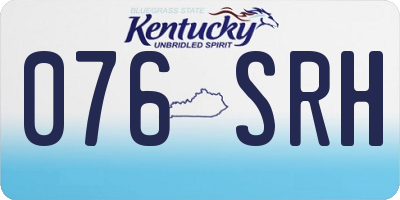 KY license plate 076SRH