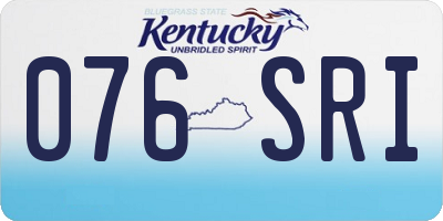 KY license plate 076SRI