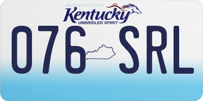 KY license plate 076SRL