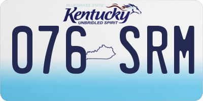 KY license plate 076SRM