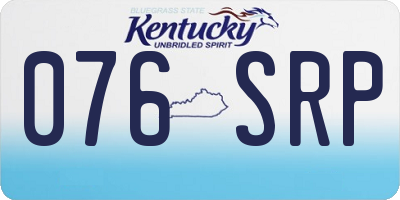 KY license plate 076SRP