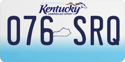 KY license plate 076SRQ