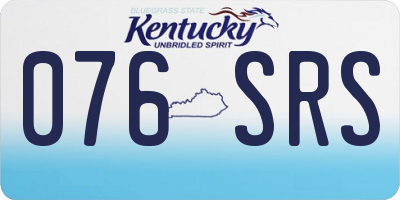 KY license plate 076SRS