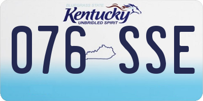 KY license plate 076SSE