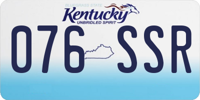 KY license plate 076SSR