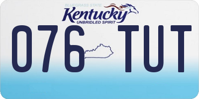 KY license plate 076TUT