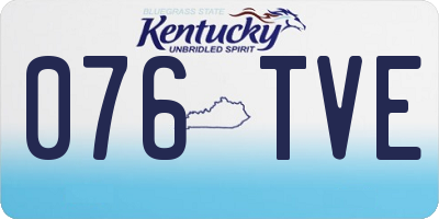 KY license plate 076TVE