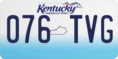 KY license plate 076TVG
