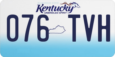 KY license plate 076TVH