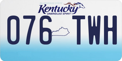 KY license plate 076TWH