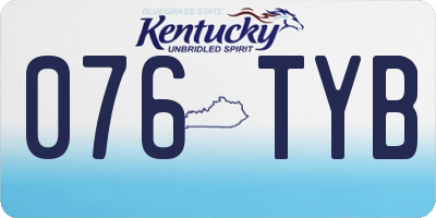 KY license plate 076TYB