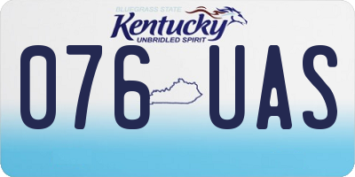 KY license plate 076UAS