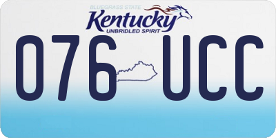 KY license plate 076UCC