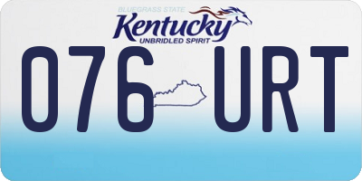 KY license plate 076URT