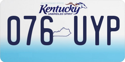 KY license plate 076UYP