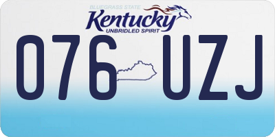 KY license plate 076UZJ