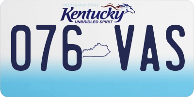 KY license plate 076VAS