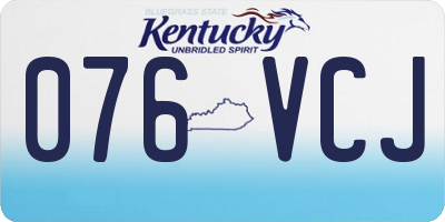 KY license plate 076VCJ