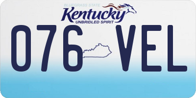 KY license plate 076VEL