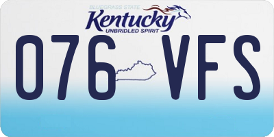 KY license plate 076VFS