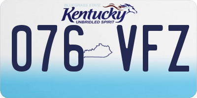 KY license plate 076VFZ