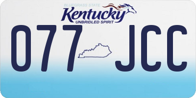 KY license plate 077JCC
