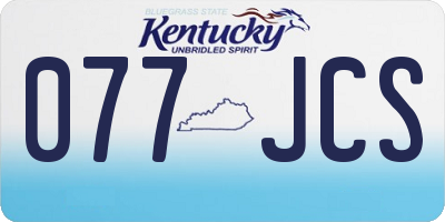 KY license plate 077JCS