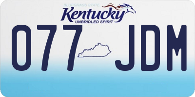 KY license plate 077JDM