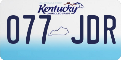 KY license plate 077JDR