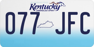 KY license plate 077JFC