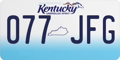 KY license plate 077JFG