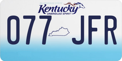 KY license plate 077JFR