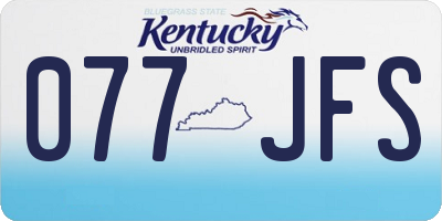 KY license plate 077JFS