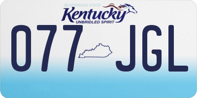 KY license plate 077JGL