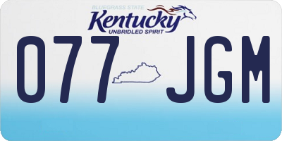 KY license plate 077JGM