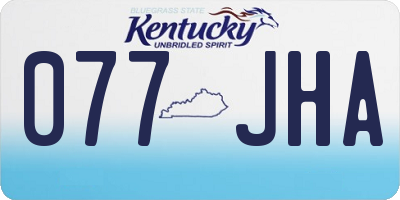 KY license plate 077JHA
