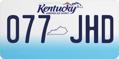 KY license plate 077JHD