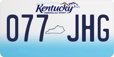 KY license plate 077JHG