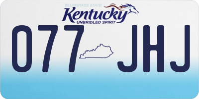 KY license plate 077JHJ