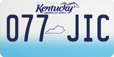 KY license plate 077JIC