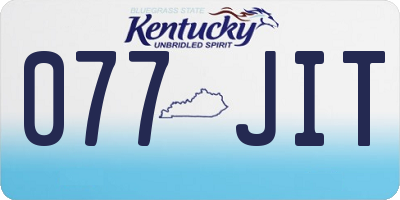 KY license plate 077JIT