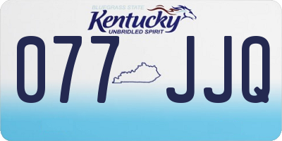 KY license plate 077JJQ