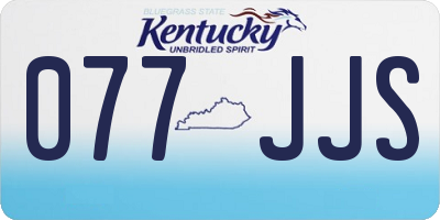 KY license plate 077JJS