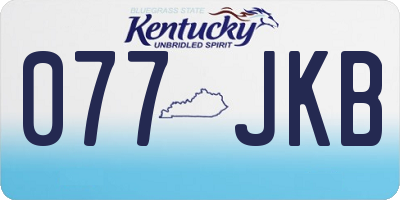 KY license plate 077JKB