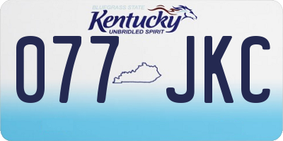 KY license plate 077JKC