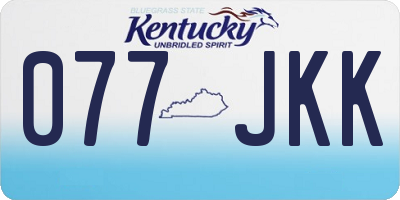 KY license plate 077JKK