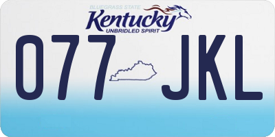 KY license plate 077JKL